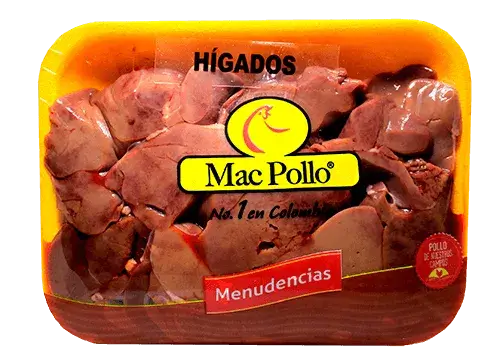 BANDEJA DE HIGADOS CONGELADOS