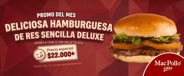 Hamburguesa con descuento